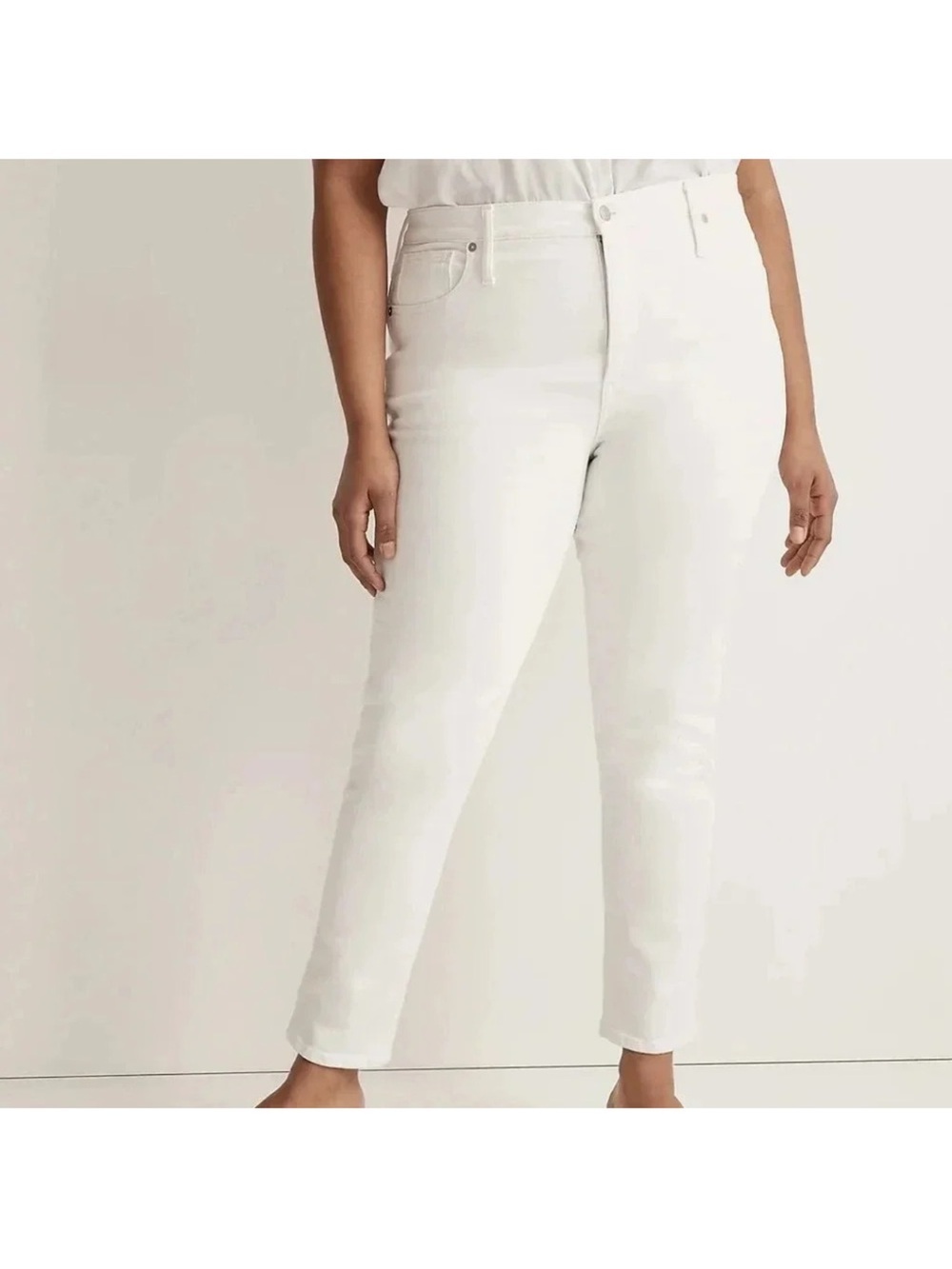 Madewell White Stovepipe High Rise Jeans